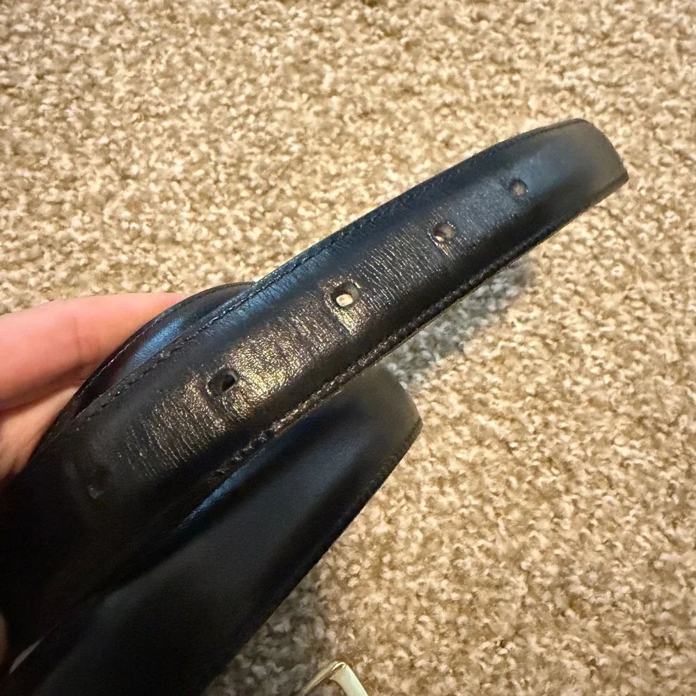 Vintage Coach belt black leather 40
